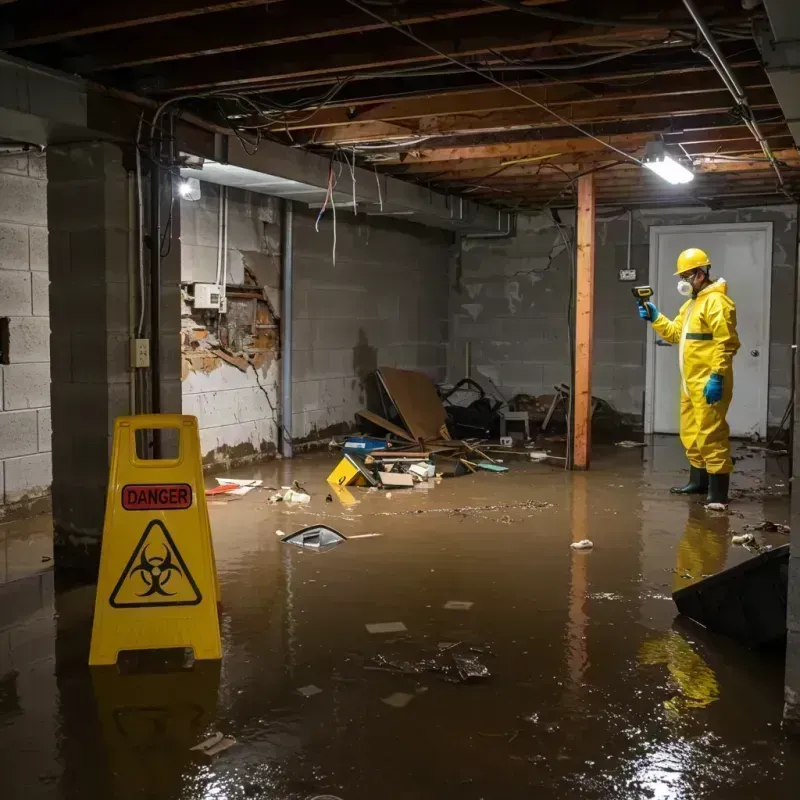 Flooded Basement Electrical Hazard in Duson, LA Property